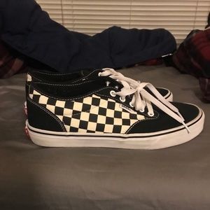 Checkered vans, men size 9